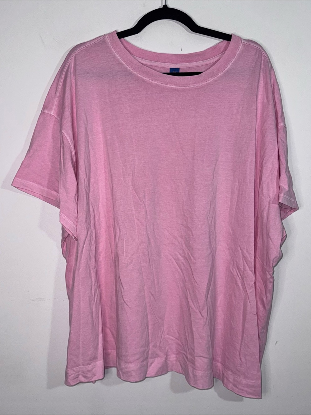 Old Navy Women’s 3X Pink Oversized Cotton T-Shirt Relaxed Boxy Tee